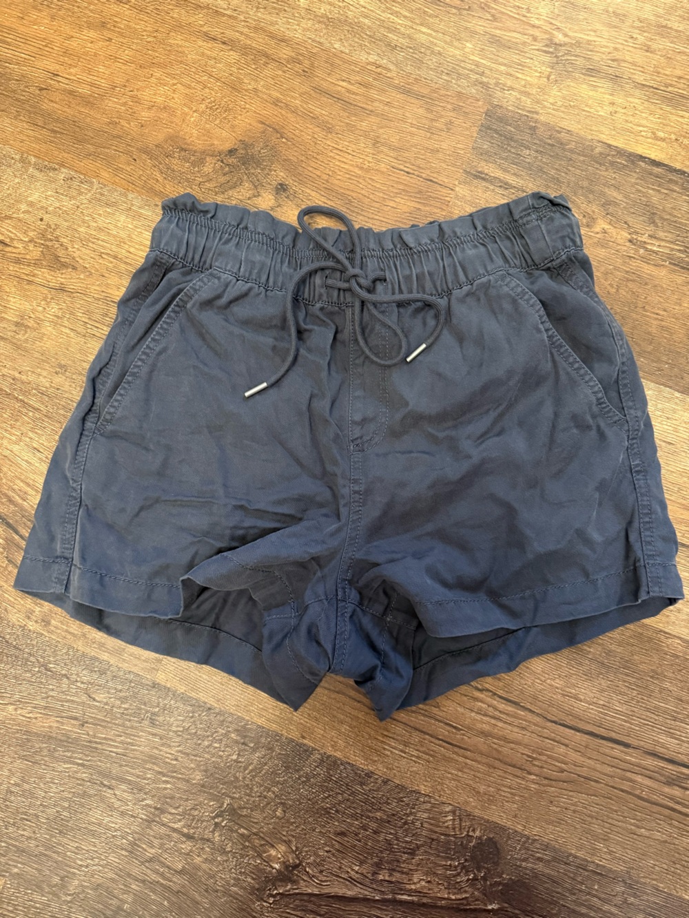 LOFT Navy Elastic Waist Shorts